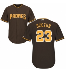 Men's Majestic San Diego Padres #23 Matt Szczur Replica Brown Alternate Cool Base MLB Jersey