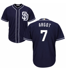 Youth Majestic San Diego Padres #7 Manuel Margot Authentic Navy Blue Alternate 1 Cool Base MLB Jersey