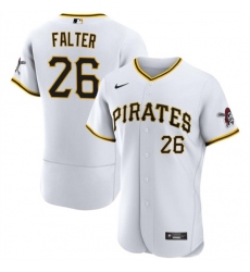Men's Pittsburgh Pirates #26 Bailey Falter White Flex Base Baseball Stitched Jersey