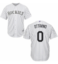 Youth Majestic Colorado Rockies #0 Adam Ottavino Authentic White Home Cool Base MLB Jersey