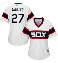 Women's Majestic Chicago White Sox #27 Lucas Giolito Replica White 2013 Alternate Home Cool Base MLB Jersey