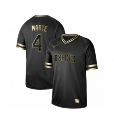 Men's Arizona Diamondbacks #4 Ketel Marte Authentic Black Gold Fashion Baseball Jersey