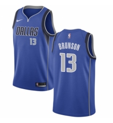 Youth Nike Dallas Mavericks #13 Jalen Brunson Swingman Royal Blue Road NBA Jersey - Icon Edition