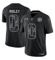 Men's Tennessee Titans #0 Calvin Ridley Black F.U.S.E. 2026 Salute to Service Limited Football Stitched Jersey