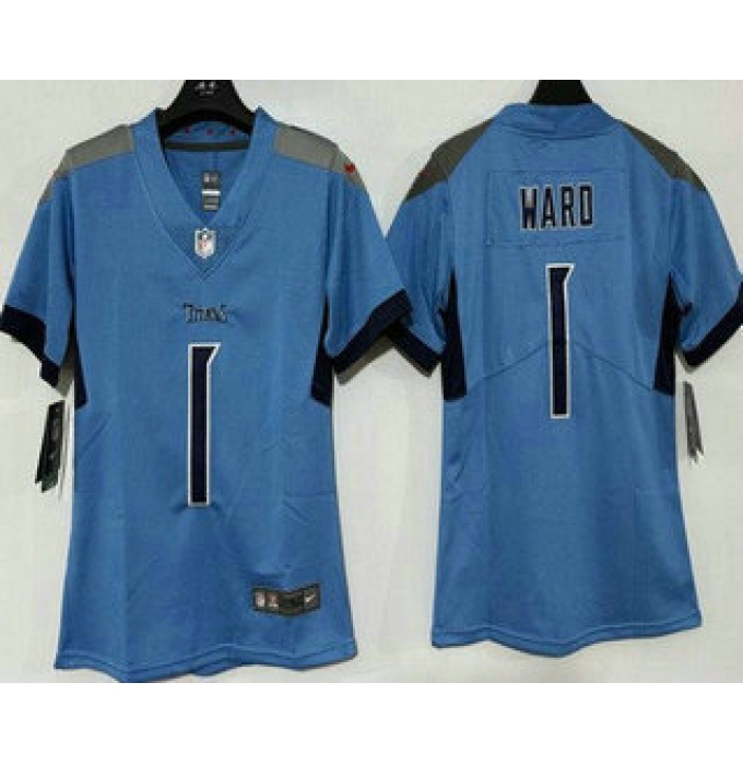 Women's Tennessee Titans #1 Cameron Ward Limited Blue Vapor Jersey