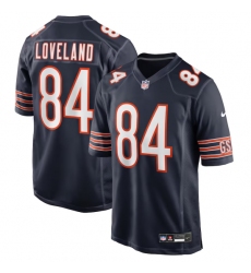 Men's Chicago Bears #84 Colston Loveland Nike Navy 2025 NFL Draft First Round Pick Game Jersey