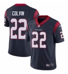 Men's Nike Houston Texans #22 Aaron Colvin Navy Blue Team Color Vapor Untouchable Limited Player NFL Jersey