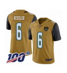 Men's Jacksonville Jaguars #6 Cody Kessler Limited Gold Rush Vapor Untouchable 100th Season Football Jersey