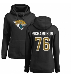 NFL Women's Nike Jacksonville Jaguars #76 Will Richardson Black Name & Number Logo Pullover Hoodie