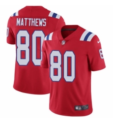 Men's Nike New England Patriots #80 Jordan Matthews Red Alternate Vapor Untouchable Limited Player NFL Jersey