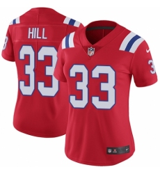 Women's Nike New England Patriots #33 Jeremy Hill Red Alternate Vapor Untouchable Limited Player NFL Jersey