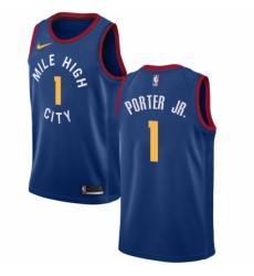 Youth Nike Denver Nuggets #1 Michael Porter Swingman Light Blue NBA Jersey Statement Edition