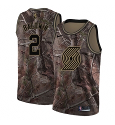 Men's Nike Portland Trail Blazers #2 Wade Baldwin Swingman Camo Realtree Collection NBA Jersey