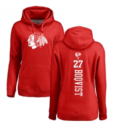 NHL Women's Adidas Chicago Blackhawks #27 Adam Boqvist Red One Color Backer Pullover Hoodie