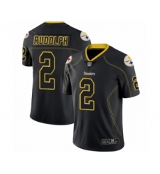Men's Pittsburgh Steelers #2 Mason Rudolph Limited Lights Out Black Rush Football Jersey