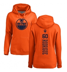 NHL Women's Adidas Edmonton Oilers #60 Olivier Rodrigue Orange One Color Backer Pullover Hoodie