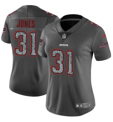 Women's Nike New England Patriots #31 Jonathan Jones Gray Static Vapor Untouchable Limited NFL Jersey