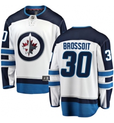 Youth Winnipeg Jets #30 Laurent Brossoit Fanatics Branded White Away Breakaway NHL Jersey