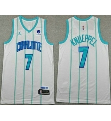 Men's Charlotte Hornets #7 Kon Knueppel White Icon Sponsor Swingman Jersey