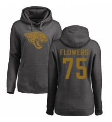 NFL Women's Nike Jacksonville Jaguars #75 Ereck Flowers Ash One Color Pullover Hoodie