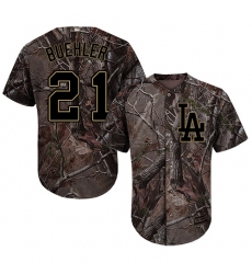 Men's Majestic Los Angeles Dodgers #21 Walker Buehler Authentic Camo Realtree Collection MLB Jersey
