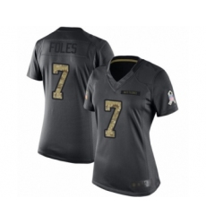 Women's Jacksonville Jaguars #7 Nick Foles Limited Black 2016 Salute to Service Football Jersey