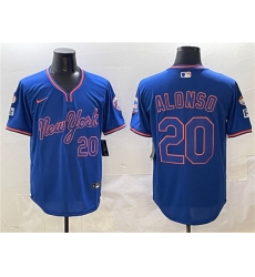 Men's New York Mets #20 Pete Alonso Royal 2025 Spring Training Stitched Baseball Jersey