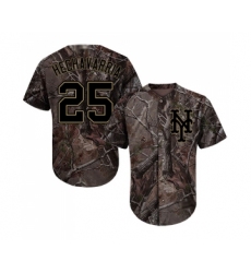 Youth New York Mets #25 Adeiny Hechavarria Authentic Camo Realtree Collection Flex Base Baseball Jersey