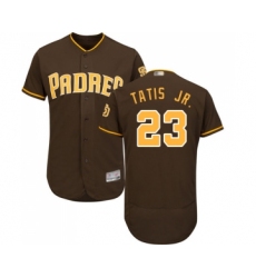 Men's San Diego Padres #23 Fernando Tatis Jr. Brown Alternate Flex Base Authentic Collection Baseball Jersey