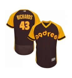 Men's San Diego Padres #43 Garrett Richards Brown Alternate Cooperstown Authentic Collection Flex Base Baseball Jersey