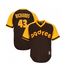 Youth San Diego Padres #43 Garrett Richards Replica Brown Alternate Cooperstown Cool Base Baseball Jersey