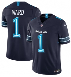 Men's Tennessee Titans #1 Cameron Ward Navy 2026 F.U.S.E. 'Music City' Rivalries Collection Limited Football Stitched Jersey