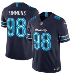 Men's Tennessee Titans #98 Jeffery Simmons Navy 2026 F.U.S.E. 'Music City' Rivalries Collection Limited Football Stitched Jersey