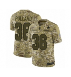Youth Dallas Cowboys #36 Tony Pollard Limited Camo 2018 Salute to Service Football Jersey