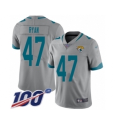 Youth Jacksonville Jaguars #47 Jake Ryan Silver Inverted Legend Limited 100th Season Football Jersey