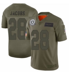Youth Oakland Raiders #28 Josh Jacobs Limited Camo 2019 Salute to Service Football Jersey