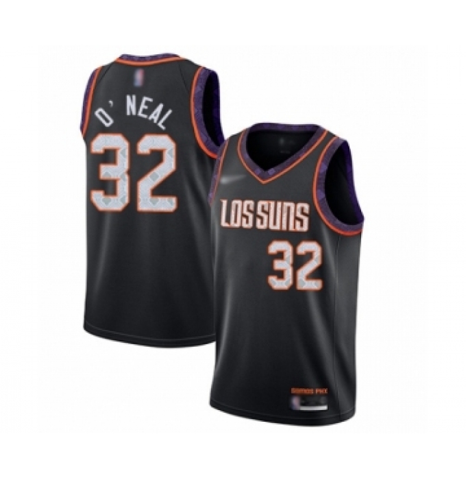 Men's Phoenix Suns #32 Shaquille O'Neal Swingman Black Basketball Jersey - 2019 20 City Edition