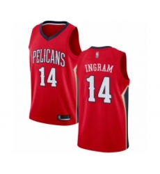 Men's New Orleans Pelicans #14 Brandon Ingram Authentic Red Basketball Jersey Statement Edition