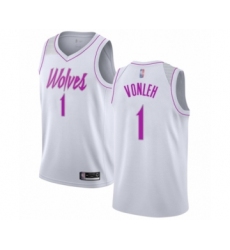 Men's Minnesota Timberwolves #1 Noah Vonleh White Swingman Jersey - Earned Edition