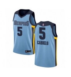 Youth Memphis Grizzlies #5 Bruno Caboclo Swingman Light Blue Basketball Jersey Statement Edition
