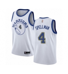 Women's Golden State Warriors #4 Omari Spellman Authentic White Hardwood Classics Basketball Jersey