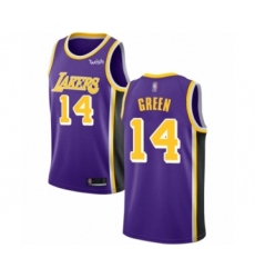 Men's Los Angeles Lakers #14 Danny Green Authentic Purple Basketball Jersey - Statement Edition