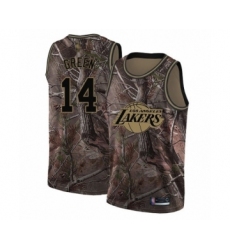Youth Los Angeles Lakers #14 Danny Green Swingman Camo Realtree Collection Basketball Jersey