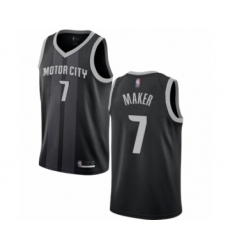 Youth Detroit Pistons #7 Thon Maker Swingman Black Basketball Jersey - City Edition