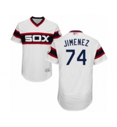 Men's Chicago White Sox #74 Eloy Jimenez White Alternate Flex Base Authentic Collection Baseball Jersey