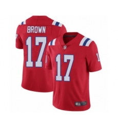 Men's New England Patriots #17 Antonio Brown Red Alternate Vapor Untouchable Limited Player Football Jersey