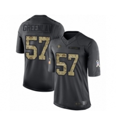 Men's San Francisco 49ers #57 Dre Greenlaw Limited Black 2016 Salute to Service Football Jersey