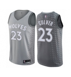 Women's Minnesota Timberwolves #23 Jarrett Culver Swingman Gray Basketball Jersey - City Edition
