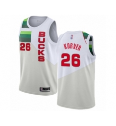 Youth Milwaukee Bucks #26 Kyle Korver White Swingman Jersey - Earned Edition