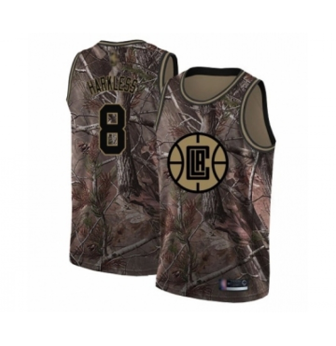 Women's Los Angeles Clippers #8 Moe Harkless Swingman Camo Realtree Collection Basketball Jersey